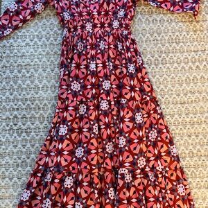 Stylish Pink Patterned Kids Dress